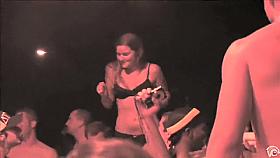 Bunch of students have a great time at an underwear party