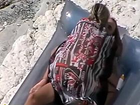 Sex spied on a bouncy air mattress