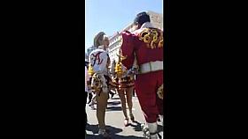 Street dancers upskirts pantyhose