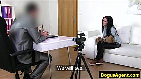 Casted euro sucks cock before cumshot on tits