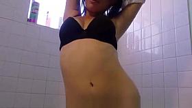 Masturbation in bathroom