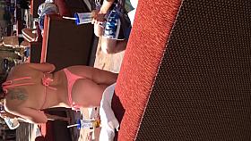 Nice Latin ass in thong bikini