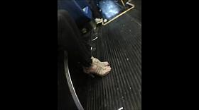 Fuckable feet on the bus to work. Vid 1