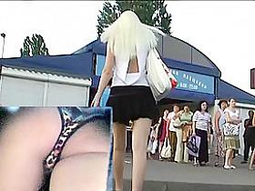 Hawt chick in darksome petticoat