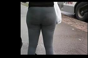 Gray Tights Booty Ass Butt
