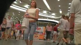 Sweet mature lady is having a sexy shopping evening