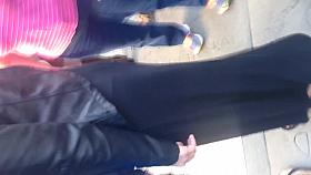 Nice Thong in Black Dress