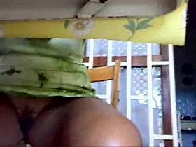 My mother have no panty. Under table cam