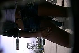 horny tanned babe in tight jeans - piercing