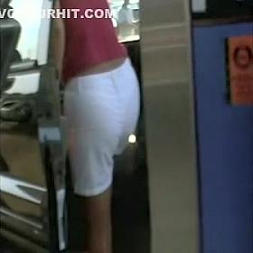 Hot neighbour milf with transparent skirt