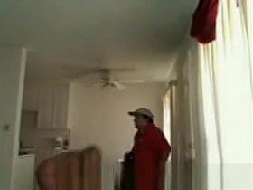 Flashing the pizza boy