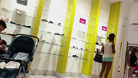 Blonde with phat ass in tights