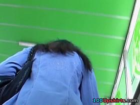 Gracious upskirt on the stairs