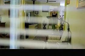 Woman gets home and gets naked