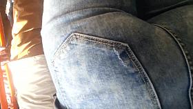 spy sexy teens ass in tram romanian