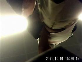 Market upskirt , red panties