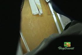 Spy cam catches a curvy hottie peeing