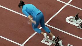 Athletic women warm up before a long race