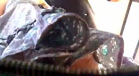 Blue dress and great ass