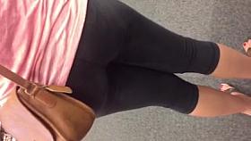 yoga butt in line at CVS