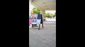 Candid University Blonde Butt in Spandex