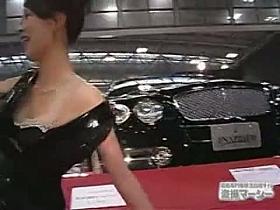 Asian model wears slutty clothes and makes upskirt poetry