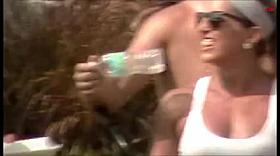 Sports Brassiere, Six Pack, Little Blue Shorts