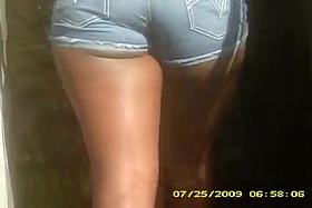 ebony butt cheeks out hidden cam