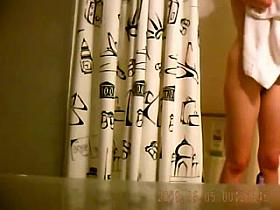 Semi Face But Fully Exposed Body Spycam Shower