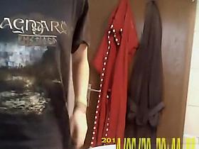 Teen caught in bathroom before and after shower