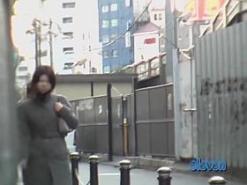 Grey coat and grey skirt sharked by some guy in public