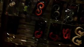 white grapich leggings candid