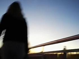 Girl with tight ass walking around