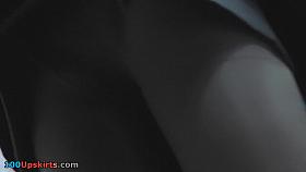 Hidden upskirt video presents sexy girl on high heels