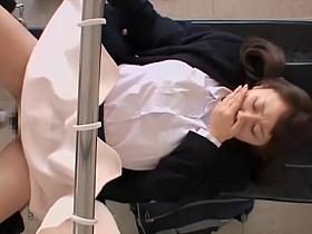 Hidden cam video with an asian twat examined by gynecologist