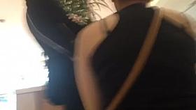 Thong Slip - Exposed girl sitting on a bench