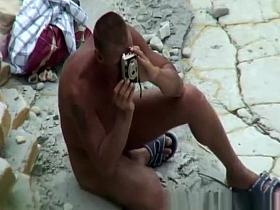 Dude takes pictures of topless girlfriend