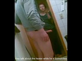 CFNM boy flashing bottomless