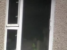 Voyeur my sexy nude neighbor in the window darkness