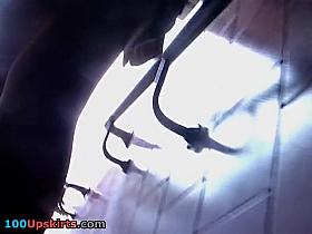 Pantihose arse up the petticoat