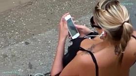 Looking into the neckline