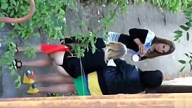 Random girls filmed when relieving themselves