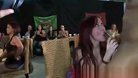 Cfnm insane women blowing out stripper