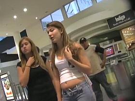 Superb teen babes walking their tight asses