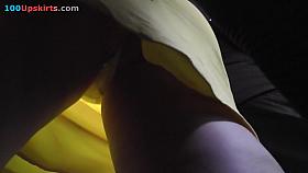 Gorgeous upskirt girl with bubble ass in the streets