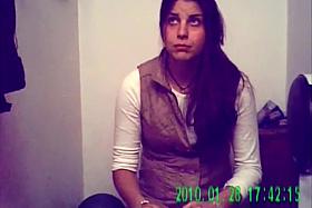 Good looking coeds go pee in a public bathroom