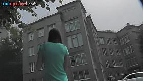 Astonishing outdoor upskirt episode