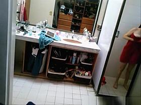 Big tits milf spied in bathroom