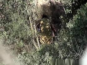 Hidden voyeur films girl peeing