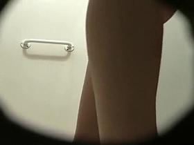 Sexy cousin spied taking a shower